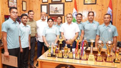 पुलिस महानिदेशक ने किया पदक प्राप्त खिलाड़ियों का उत्साहवर्धन