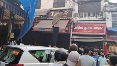 जाम से परेशान युवक ने किया हंगामा